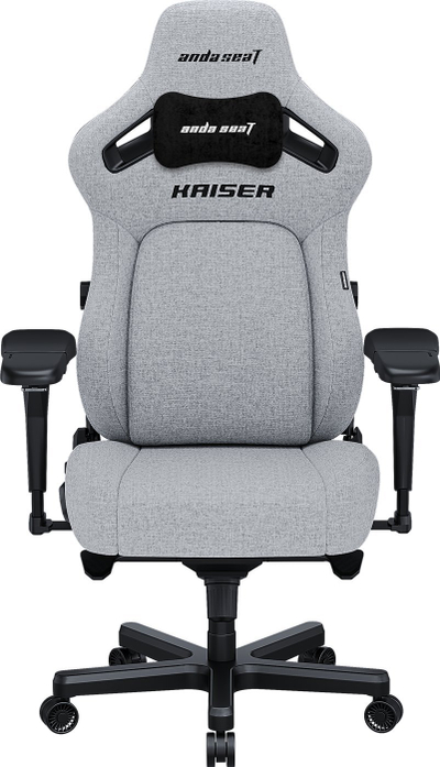 Karrige lojrash AndaSeat Kaiser 4 Series, madhësia L, material liri, gri e çelët