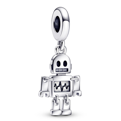 Aksesor për byzylyk Pandora Robot Beast Bot, i argjendtë