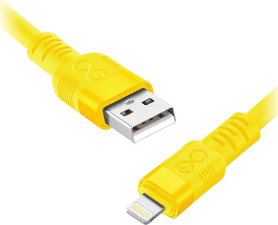 Kabllo USB Orno eXc WHIPPY Pro, USB A në Lightning, 0.9 m, e verdhë neon