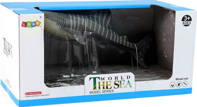 Figurinë lodër LeanToys Whale Shark World The Sea, madhësi e madhe, gomë e fortë, shumëngjyrëshe