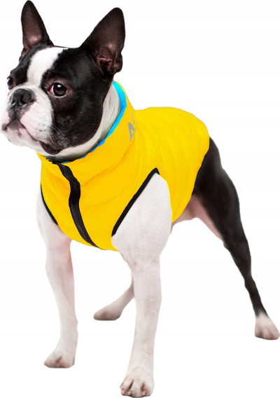 Јакна за кучиња AiryVest M 45, ултра лесна, двострана, жолто сина