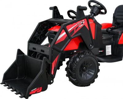 Traktor elektrik për fëmijë Buggy 720 T, 12V, me rimorkio, i kuq