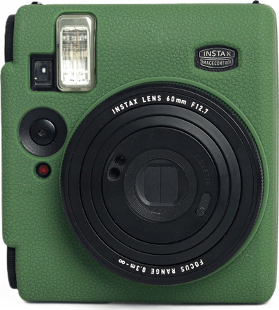 Mbulesë silikoni LoveInstant për kamera Fujifilm Instax Mini 99, teksturë lëkure, e gjelbër
