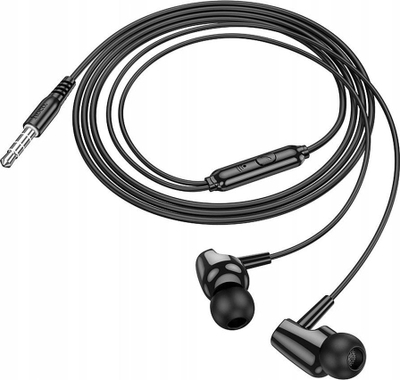 Kufje me tel Hoco M112, Mini Jack 3.5 mm, me mikrofon, të zeza