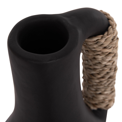 Vazo dekorative tavoline Cammer HM4687.01L, terrakotë, 18x39cm, e zezë