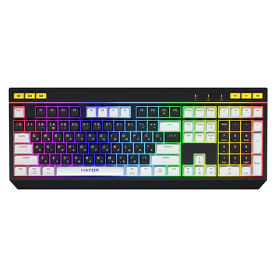 Tastierë gaming Hator Icefall, me kabllo USB, RGB, e zezë