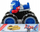 Lodër kamionçinë Transformers Monster Treads Optimus Prime, rrota me drita, 23cm, blu e kuqe