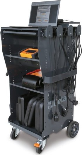 Karrocë veglash Beta Tools 4900/CX49, 6 rafte, me rrota, portokalli