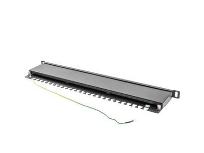 Patch panel Lanberg PPS5-0024-B, 24x RJ-45 Cat.5e, 0.5U 19", i zi