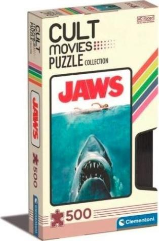 Puzzle Clementoni Cult Movies Jaws 35111, 500 copa, për të rritur, shumëngjyrësh