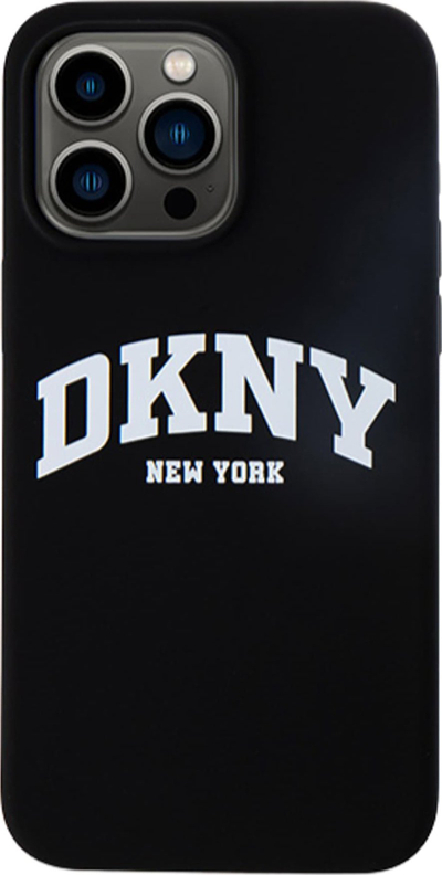 Mbulesë telefoni DKNY Liquid Silicone Arch Logo MagSafe, për iPhone 16 Pro Max, e zezë