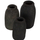 Set vazo dekorative terrakota fosil gri 3-pjesësh (HM7711), gri