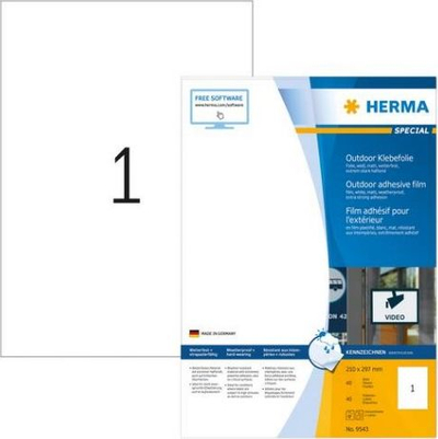 Etiketa folie Herma, A4, 210 x 297 mm, e bardhë