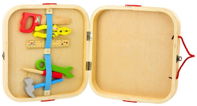 Set lojërash druri Wooden Craft Kit Animals, 59 pjesë, valixhe, shumëngjyrësh