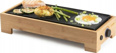 Grill elektrik DOMO DO9271G, plancha me veshje jo ngjitëse, kontroll temperature, i zi