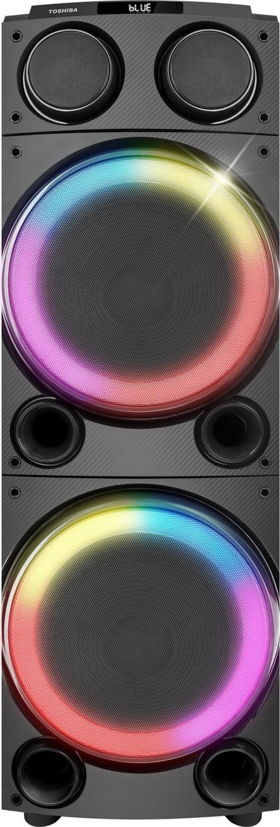 Kuti zëri Bluetooth Toshiba TY-ASC402, 200W, me mikrofon, e zezë