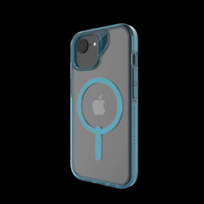 Mbrojtëse telefoni ZAGG Santa Cruz Snap për iPhone 16e, me magnet, transparente blu