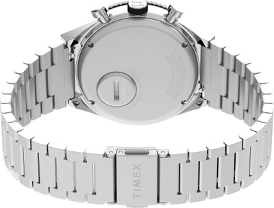 Orë burrash Timex Q Timex 3 Time Zone Chronograph, kuarc, 40mm, e zezë