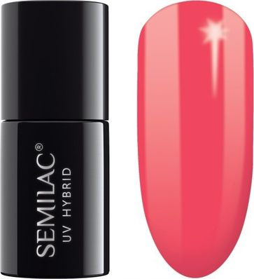 Llak xheli Semilac 568 Neon Ruby, UV hibrid, 7ml, rozë neon