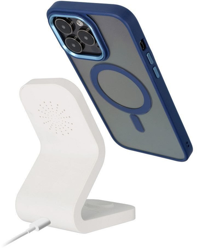 Futera Color Edge Mag për iPhone 13, MagSafe, transparente me skaje blu