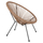 Karrige Acapulco metal & rattan natyral 70×73×79 cm (HM5871.01), zezë