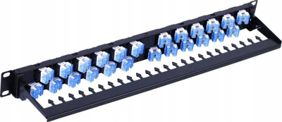 Patch panel Techly 367836, 24x RJ45 Cat6a UTP, 1U, i zi
