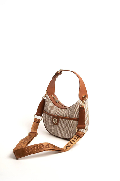Çantë shpine Silver&Polo, krem/kafe