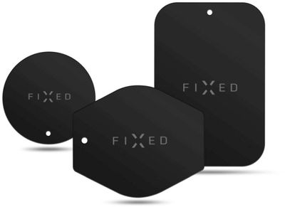 Pllaka magnetike për telefon FIXED Icon Plates, set 3 copë, ultra të holla, të zeza