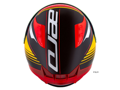 Helmetë moto CASSIDA Aero Drome 2026, integrale, polikarbonat, e zezë metalike portokalli e kuqe e bardhë