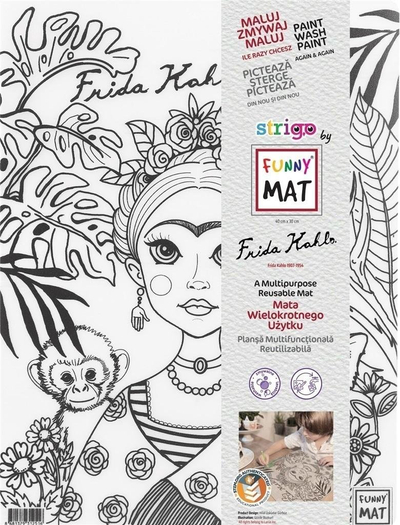 Tapet për ngjyrosje Funny Mat Frida, transparent, i ripërdorshëm