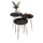 Set tavolina anësore 3-copë Nissa (HM18173.02), zezë