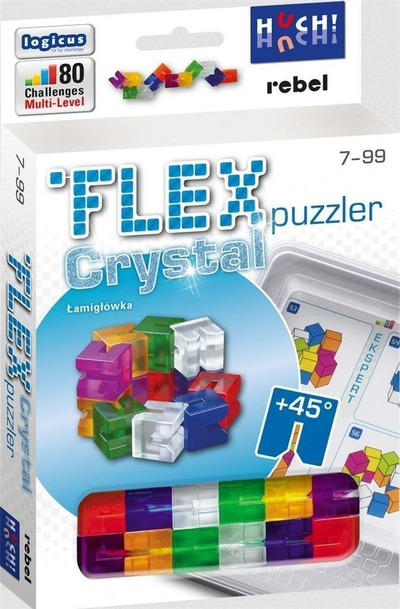 Lojë logjike Rebel Flex Puzzler Crystal, 80 sfida, edicioni polonisht
