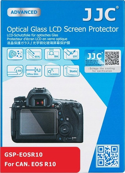Mbrojtëse ekrani LCD JJC për Canon EOS R10 SB7278, xham i fortë, transparencë e lartë