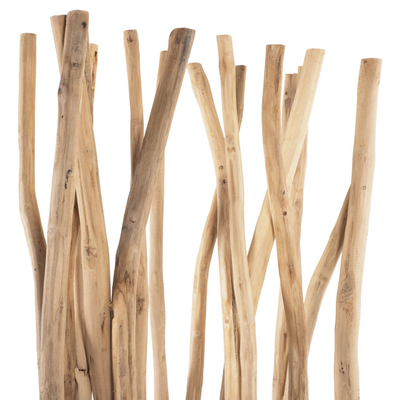 Paravan ndarës druri teak dega natyrale 60×20×181 cm (HM9371)