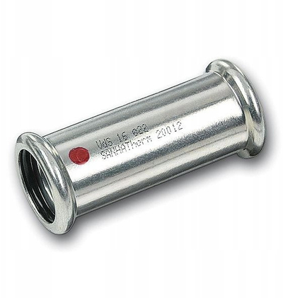 Bashkues presimi SANHA Therm, 22 mm, çelik i galvanizuar, argjendtë