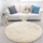 Tapet Tapi Round Shaggy, rreth 120 cm, polyester, krem