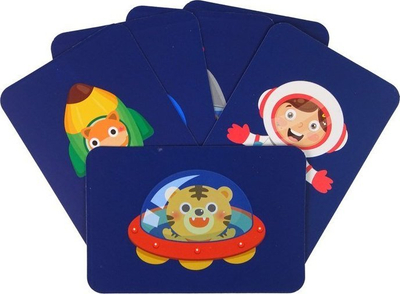Libër puzzle magnetik Leantoys Hapësira, 50 pjesë, për kalamaj 3+, blu