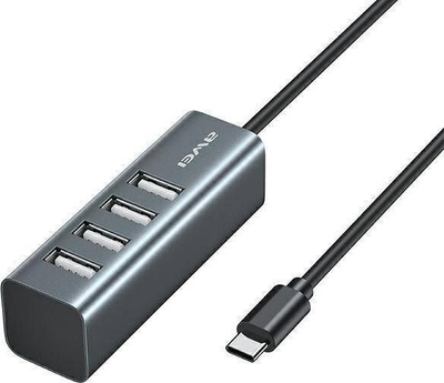 Hub USB Awei CL-122T, 4x USB-A, USB-C, i zi