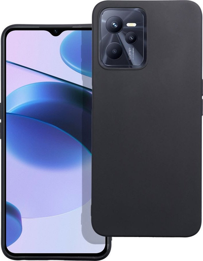 Mbrojtëse telefoni Realme C35, silikoni, mat, e zezë