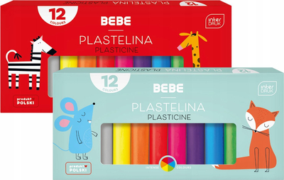 Plastelinë Interdruk B&B Kids, 12 ngjyra
