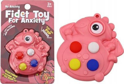Lodër sensoriale Leantoys Pop It Dinosaur, antistres, rozë