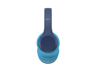Bluetooth слушалки Havit H626BT, над уво, Bluetooth 5.0, сини