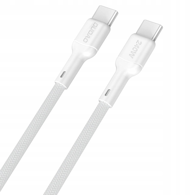 Kabllo USB Dudao L9C Max, USB-C në USB-C, 2m, 240W PD, e bardhë