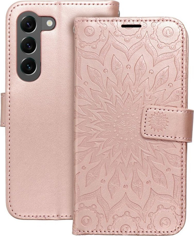 Këllëf libri OEM Mezzo për Samsung S23, mandala, gold pink
