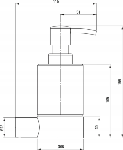 Dispenser sapuni Deante Round ADRR421, 200ml, montim në mur, ngjyrë ari
