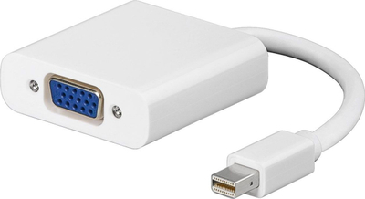 Adapter video MicroConnect MDPVGA2, Mini DisplayPort në VGA, i bardhë