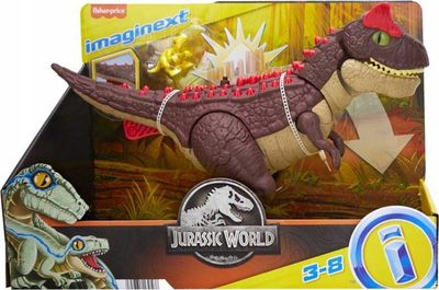 Lodër dinosauri Jurassic World Spike Strike Carnotaurus, figurë 28 cm, për kalamajt