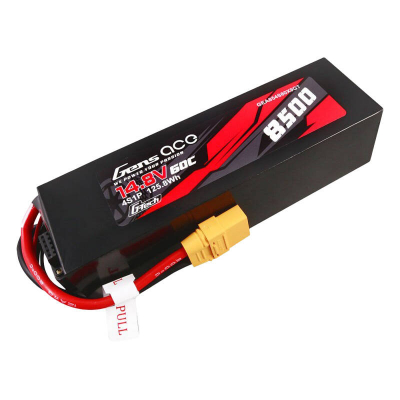 Bateri LiPo Gens Ace 4S1P 8500mAh, 14.8V 60C, prizë XT90, e zezë