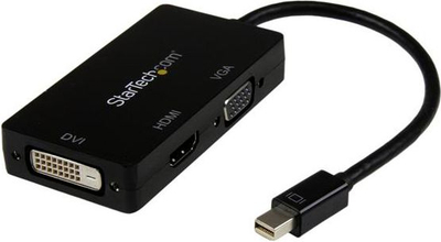 Adapter Mini DisplayPort StarTech.com MDP2VGDVHD, 3 në 1 HDMI VGA DVI, 1080p, i zi