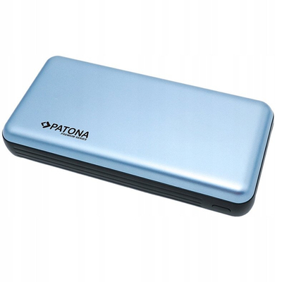 Powerbank PATONA 20000mAh, PD 65W, 3A, USB C Lightning, e zezë